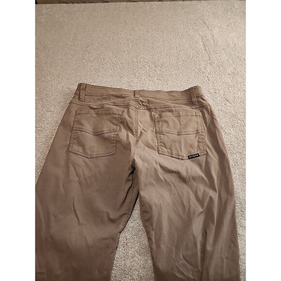 MEN’S PRANA SLIM FIT LOGO PANTS SIZE 33x31 LIGHT WEIGHT PACKABLE HICKING STRETCH - Picture 3 of 14